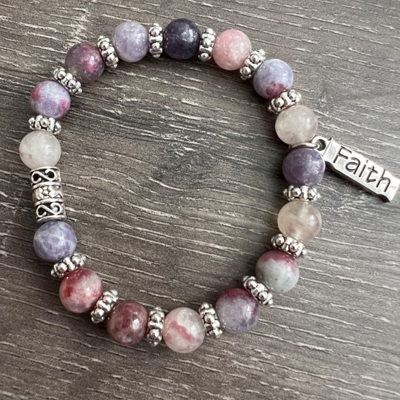 AAA+ Dreamy Natural Gemstone Amethyst with Cross Charm. - Picture 10 of 10
